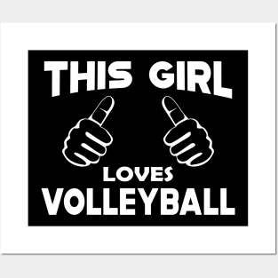 Volleyball Girl - This girl loves volleyball Posters and Art